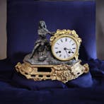 Portico klok - Antiek Brons - 1800-1850 - Bronzen pendule