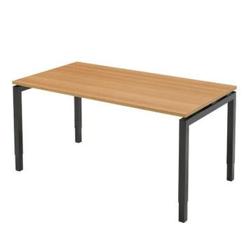 Recht N-poot bureau, 160 x 80 cm, Overige plaatsen, Ophalen of Verzenden, Nieuw in verpakking, Bureau