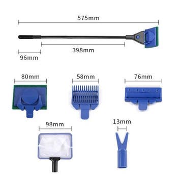 5-in-1 Aquarium Reinigingsset Algen Schraper Lange Steel, Verzenden, Nieuw