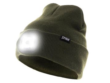 Muts / Beanie Groen + LED verlichting - Karper XL, Verzenden, Nieuw, Overige typen