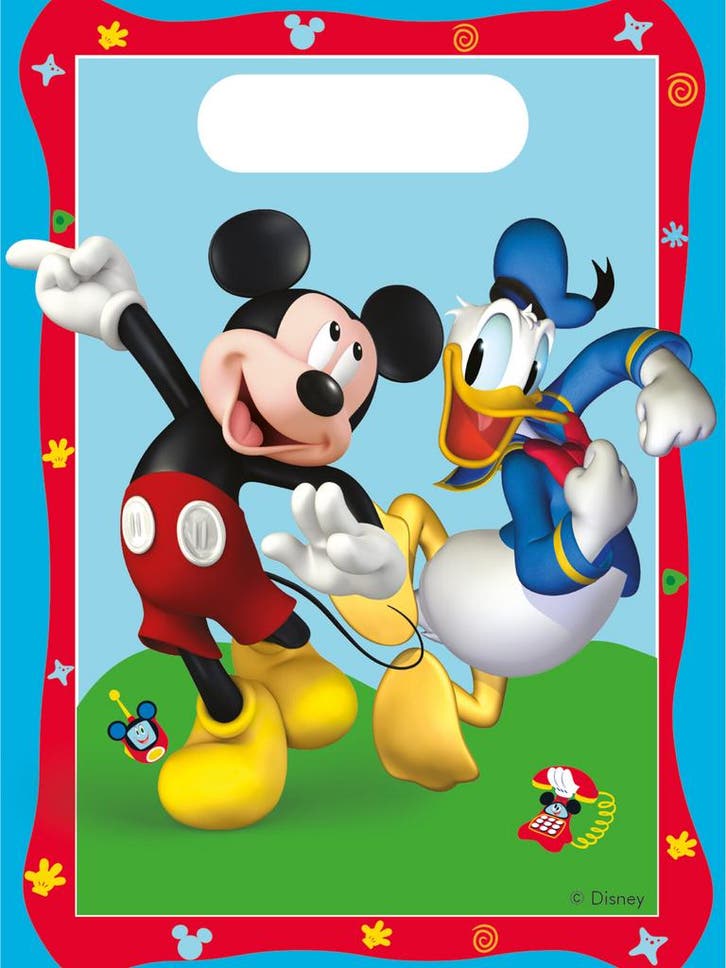 Uitdeelzakjes Mickey Mouse Rock The Clubhouse (6st), Hobby en Vrije tijd, Feestartikelen, Nieuw, Ophalen of Verzenden