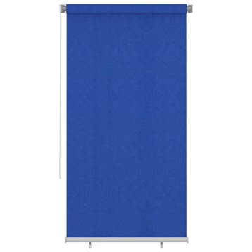 vidaXL Rolgordijn voor buiten 125(B)x230(H) cm HDPE blauw, Huis en Inrichting, Stoffering | Gordijnen en Lamellen, Verzenden, Nieuw
