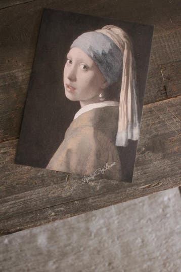Sobere kaart meisje met de parel 21 x 15 cm, Huis en Inrichting, Ophalen of Verzenden, Nieuw