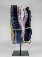 Quality agate amethyst on stand - No reserve price Kristal -
