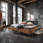 TPT Möbel Runa Massief Eiken Balkenbed - 160 x 220, Nieuw