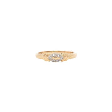 Gouden ring met diamant 14 karaat, Verzenden, Zo goed als nieuw, Goud