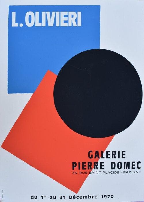 Lucienne Olivieri - Affiche originale en sérigraphie, Antiek en Kunst, Antiek | Overige Antiek