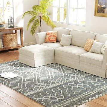 TRUUSK Vlakgeweven Tapijt - Wasbaar - Anti-Slip - Boho-Desig, Verzenden, Nieuw