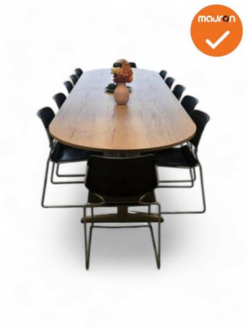Ahrend vergadertafel - 300x120cm - Ovaal - bladkleur naar ke, Vergader- of Presentatieruimte, Ophalen of Verzenden, Gebruikt, Tafel