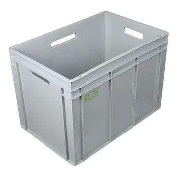 Stapelbak kunststof 600x400x425 mm 90 liter grijs, Ophalen of Verzenden