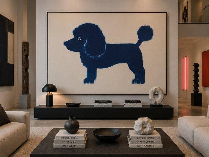 Hamelink - Blue Poodle, Antiek en Kunst, Kunst | Schilderijen | Modern