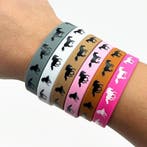 Elastische rubberen paarden armband, Verzenden, Nieuw, Bruin, Kunststof of Plastic