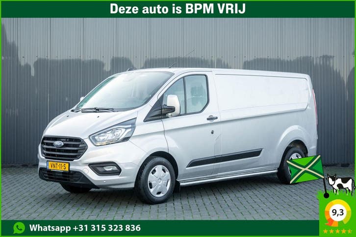 Ford Transit Custom L2H1 | 130pk | Automaat | LED | Camera |, Auto's, Bestelauto's, Lease, Automaat, Zwart, Stof, Diesel, Euro 6
