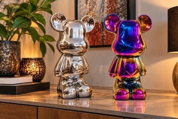 Beeld, design teddy bear - 27 cm - polyresin