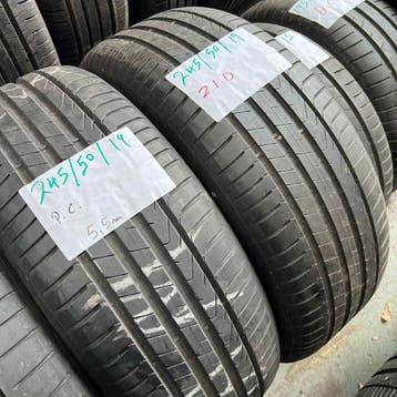 2 x Pirelli 245-50-19 Zomerbanden 5,5mm, 19 inch, Ophalen of Verzenden, Band(en), Personenwagen