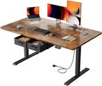 SOLAVERO Elektrisch Bureau 140 x 80 cm, Standing Desk met Ge, Verzenden, Zo goed als nieuw