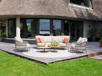 4 Seasons Capalbio/Volta loungeset (5-delig) - Teak/Terre, Tuin en Terras, Verzenden, Nieuw, Hout, Loungeset