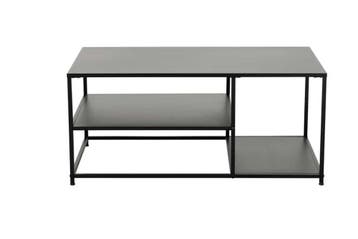 Industriële salontafel DURA STEEL 100cm zwart metaal met 2, Ophalen of Verzenden, Nieuw