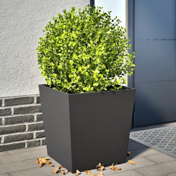 vidaXL Plantenbakken 2 st 50x50x50 cm staal zwart, Verzenden, Nieuw, Metaal