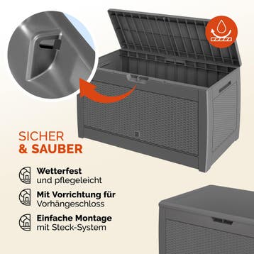 Kussenbox Rato Grijs 310L (Kussenboxen, Tuin en Terras), Verzenden, Nieuw