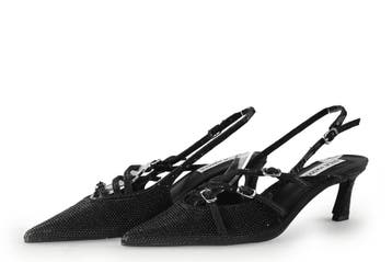 Steve Madden Slingbacks in maat 40 Zwart, Verzenden, Zwart, Steve Madden, Zo goed als nieuw