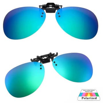 Fako Sunglasses - Clip On Voorzet Zonnebril Piloot - Overzet, Verzenden, Nieuw