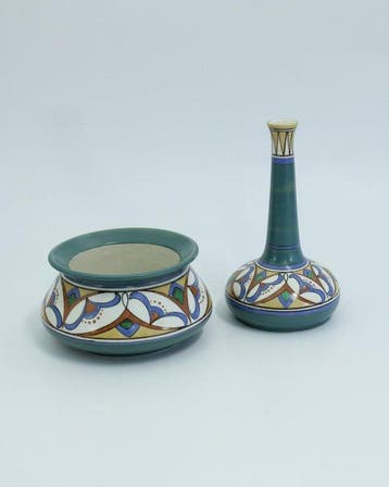 Art Deco (1916) vaas en jardiniere/pot - HANDWERK - Arnhemse