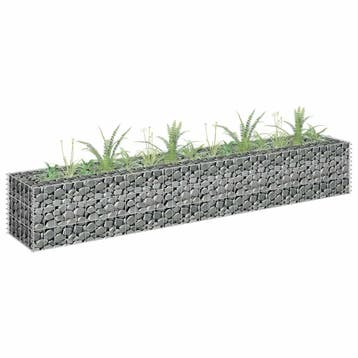 vidaXL Gabion plantenbak verhoogd 180x30x30 cm, Tuin en Terras, 100 cm of meer, Verzenden, Nieuw, Metaal