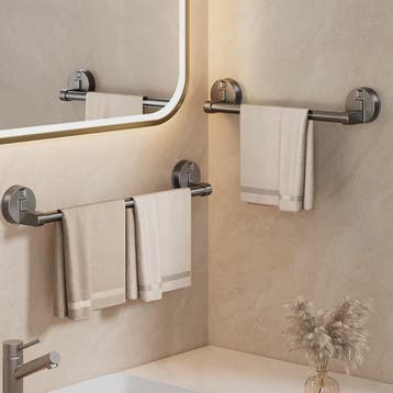 Dubbele Handdoekhouder Badkamer - Zonder Boren - Zuignap - 3, Verzenden, Nieuw