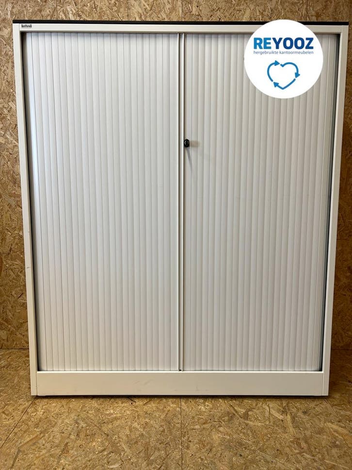 Ahrend roldeurkast - 144x120x45cm - Wit - B keus, Zakelijke goederen, Kantoor en Winkelinrichting | Kantoormeubilair en Inrichting