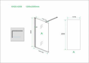 Aanbieding: Wiesbaden inloopdouche + Safety Glass + ZWART, Ophalen of Verzenden, Nieuw