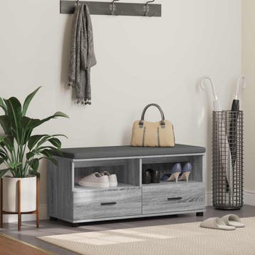 vidaXL Halbank Grijze Sonoma 100 x 38 x 46 cm, Verzenden, Nieuw