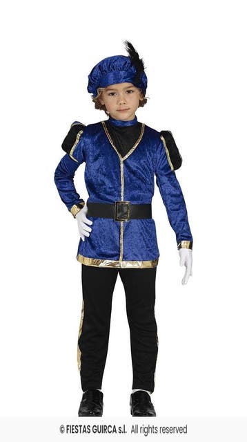 Hoofdpietje Kostuum Kind Blauw/Zwart, Kleding | Dames, Carnavalskleding en Feestkleding, Ophalen of Verzenden, Nieuw