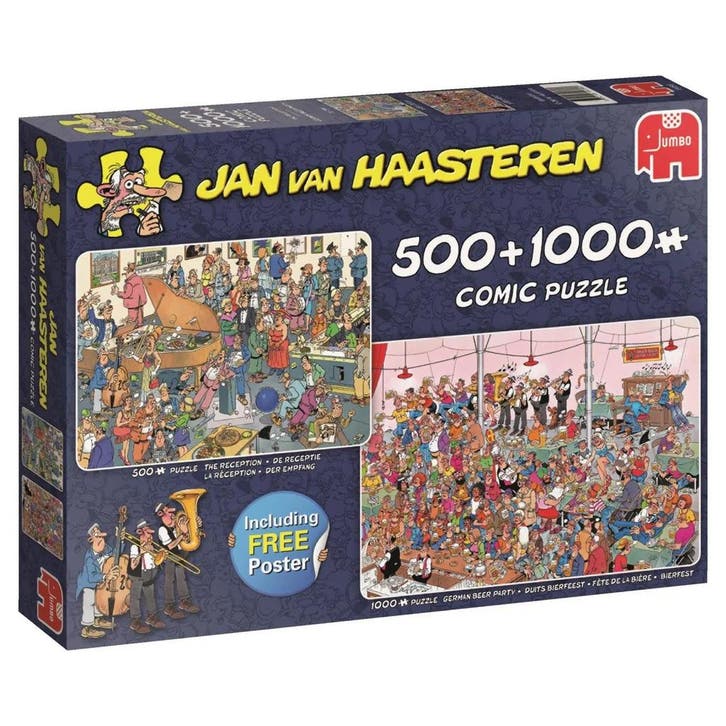 Jan van Haasteren Let’s Party! (19058) 500 & 1000 Stukjes -, Hobby en Vrije tijd, Denksport en Puzzels, Nieuw, Verzenden