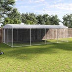 vidaXL Hondenkennel voor buiten met dak 7,6x3,8x2,3 m, Dieren en Toebehoren, Verzenden, Nieuw