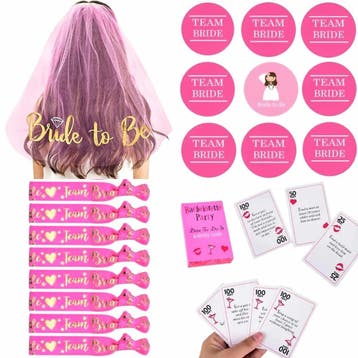 Vrijgezellenfeest set Team Bride 20-delig, Kleding | Dames, Trouwkleding en Trouwaccessoires, Verzenden, Sweet-One, Nieuw, Accessoires
