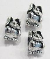 Per stuk Metalen European Jewelry bedel kraal  Konijn 14 mm, Ophalen of Verzenden, Nieuw, Kraal