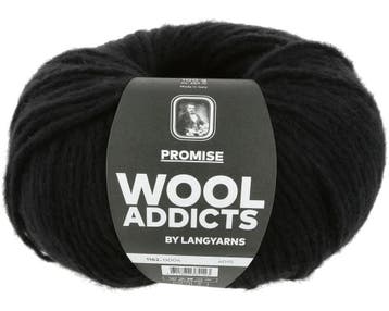 WoolAddicts Promise - 04 Zwart - Chunky / Dik Merinowol Ga, Hobby en Vrije tijd, Breien en Haken, Ophalen of Verzenden, Nieuw