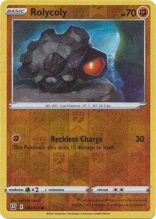 Rolycoly 078/163 reverse holo Battle Styles, Ophalen of Verzenden, Nieuw, Losse kaart, Foil