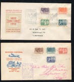 Nederland 1952/1952 - FDC 100 jaar postzegels - NVPH E10 en, Postzegels en Munten, Postzegels | Nederland, Gestempeld