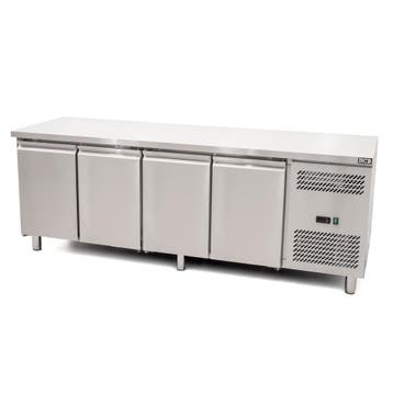 HCB Basic-line Koelwerkbank - 4 deuren - 223 cm - 230V - RVS, Verzenden, Nieuw in verpakking