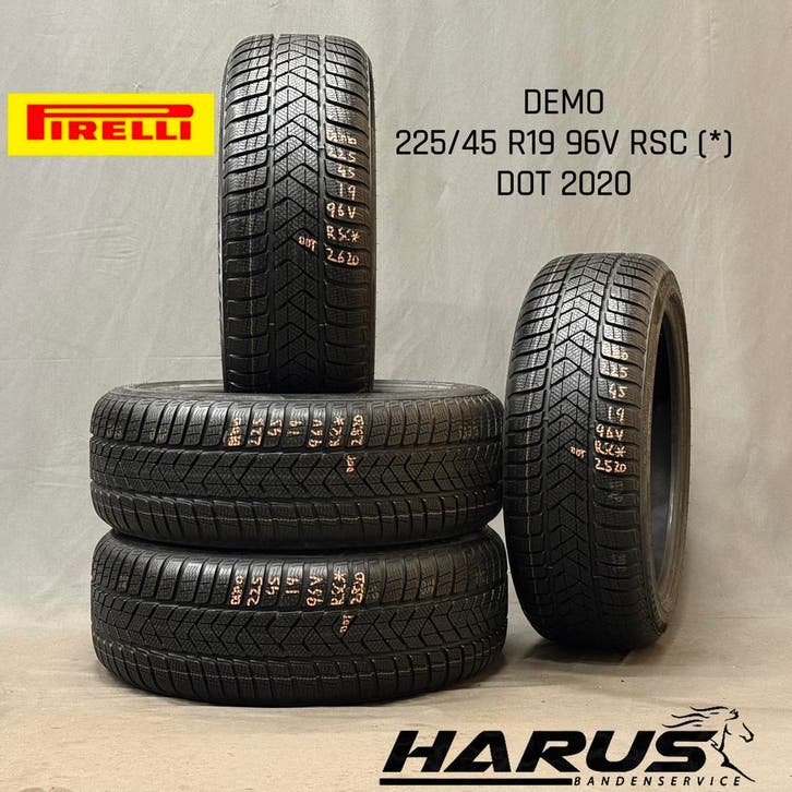225/45/19 96V RSC (*) Pirelli sottozero3 winterbanen demo 4X, Auto-onderdelen, Banden en Velgen, 19 inch, Erkend duurzaam, Winterbanden