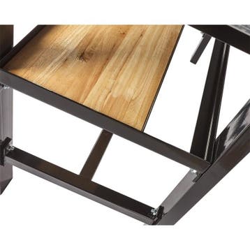 Werkbank zwart 200 cm met hardhouten blad en, Doe-het-zelf en Verbouw, Werkbanken, Ophalen of Verzenden, Nieuw