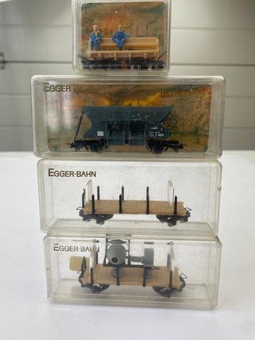 Egger-Bahn H0 - Model treinwagon (4) - Set van vier, Nieuw