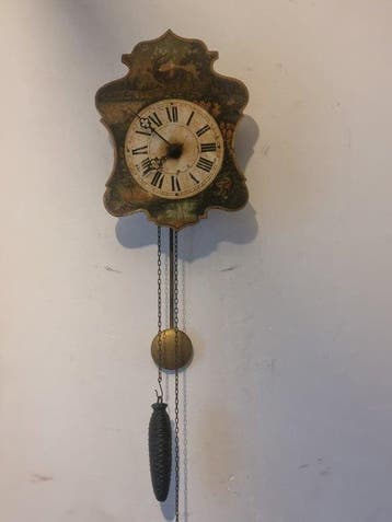 Zwarte Woud wandklok - zwarte woud - Hout - 1850-1900 -, Antiek en Kunst