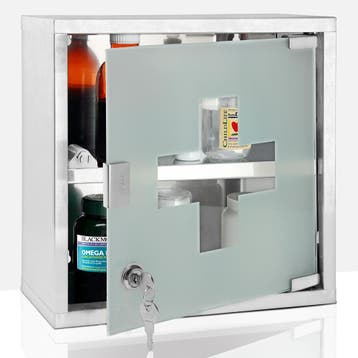 Medicijnkast 2 Vakken incl Slot (Badkamer, Interieur), Verzenden, Nieuw