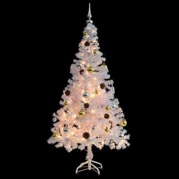 vidaXL Kunstkerstboom met verlichting en kerstballen 150 cm, Verzenden, Nieuw