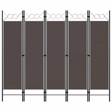vidaXL Kamerscherm met 5 panelen 200x180 cm antraciet, Verzenden, Nieuw