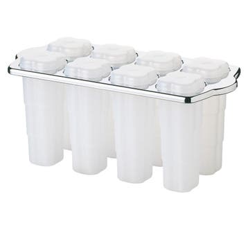 Kitchen Craft IJsvormpjes voor 8 IJsjes (incl 16 ijsstokjes), Verzenden, Nieuw