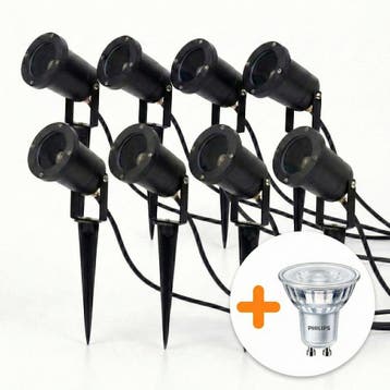 8-Stuks | LED Grond - Prikspot GU10 rond | Samara | IP65, Nieuw, Ophalen of Verzenden, Netvoeding, Spots